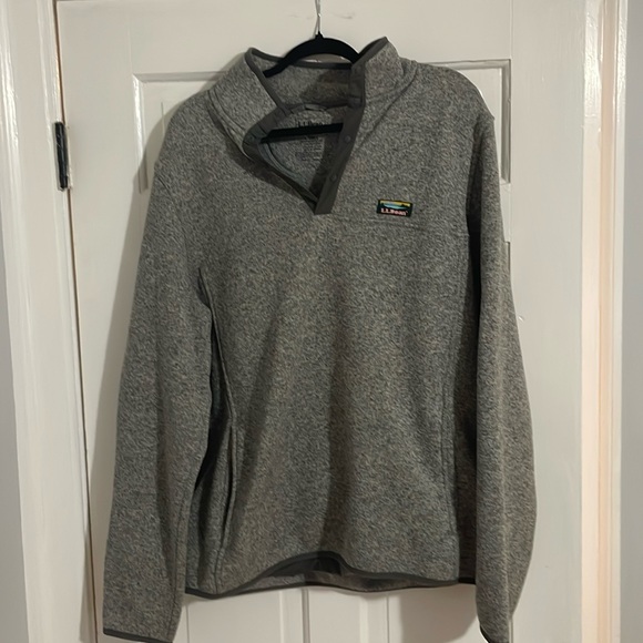 LL Bean Movk Neck Snap Up Pullover - Picture 1 of 3